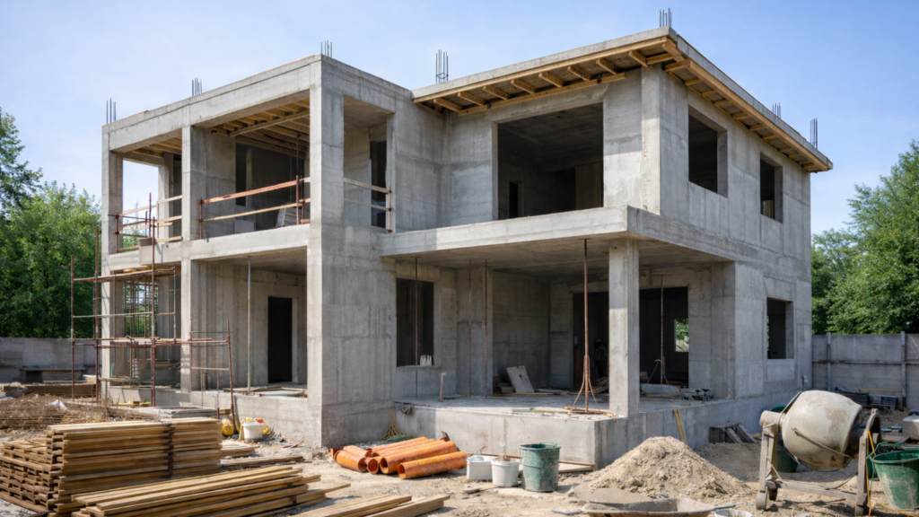 Avanzada la construccion de la vivienda